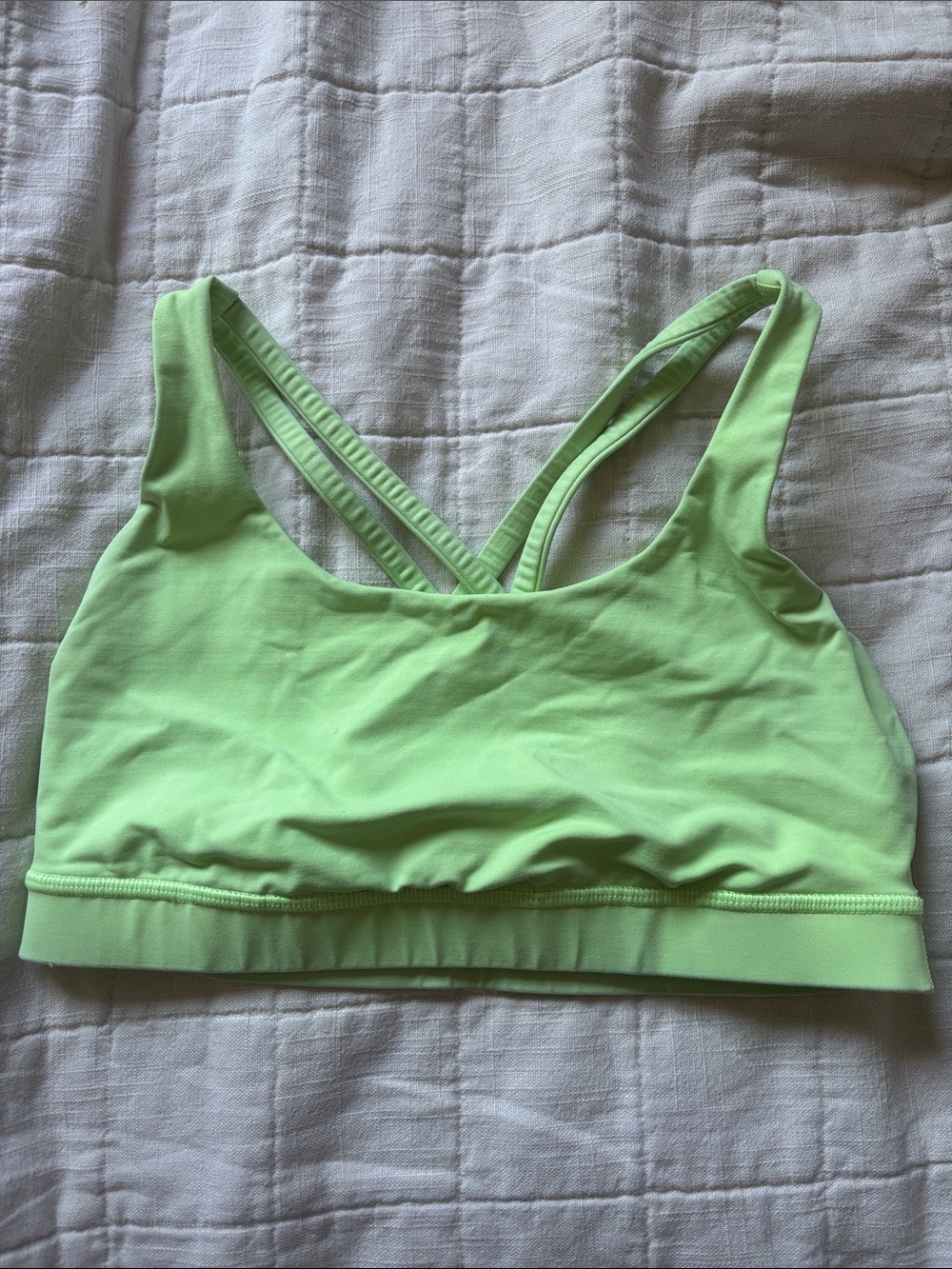 lululemon athletica Neon Lime Double-Strap Sports Bra